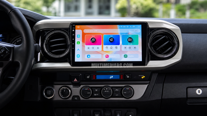 Монтирана Android навигация в Toyota Tacoma 2015–2021 с цветно начално меню
