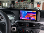 Android навигация, монтирана в таблото на Hyundai i10 2019-2023, изглед към централната конзола
