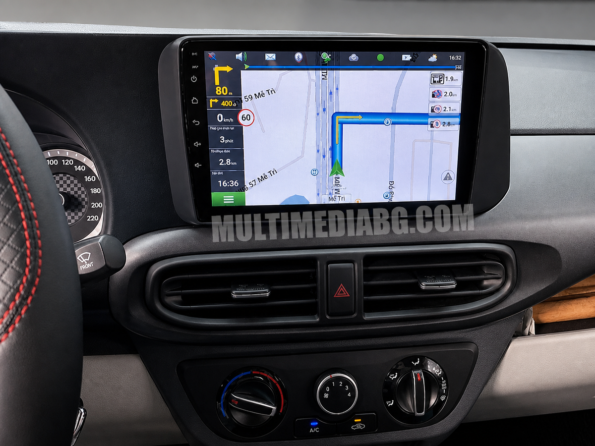 Монтирана Android мултимедия за Hyundai i10 2019-2023, интегрирана в автомобилното табло