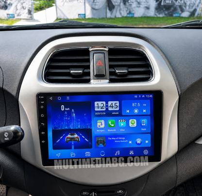 Инсталирана Android мултимедия в Chevrolet Spark 2018–2020, изглед към централната конзола.
