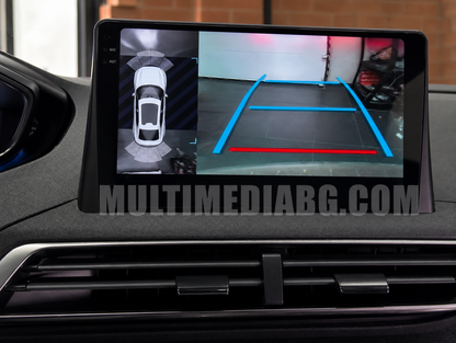 Android мултимедия в Peugeot 3008 2016-2023 с включена камера за задно виждане