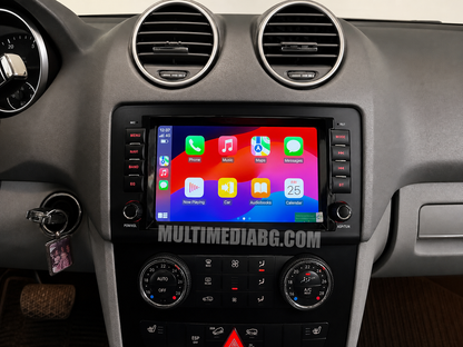 Централното табло на Mercedes-Benz GL-Class X164 2005-2012 с инсталирана Android навигация