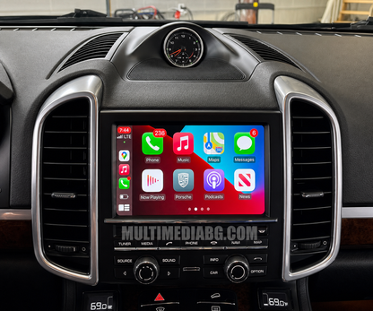 CarPlay интерфейс на фабричната мултимедия в Porsche Cayenne 2010–2016