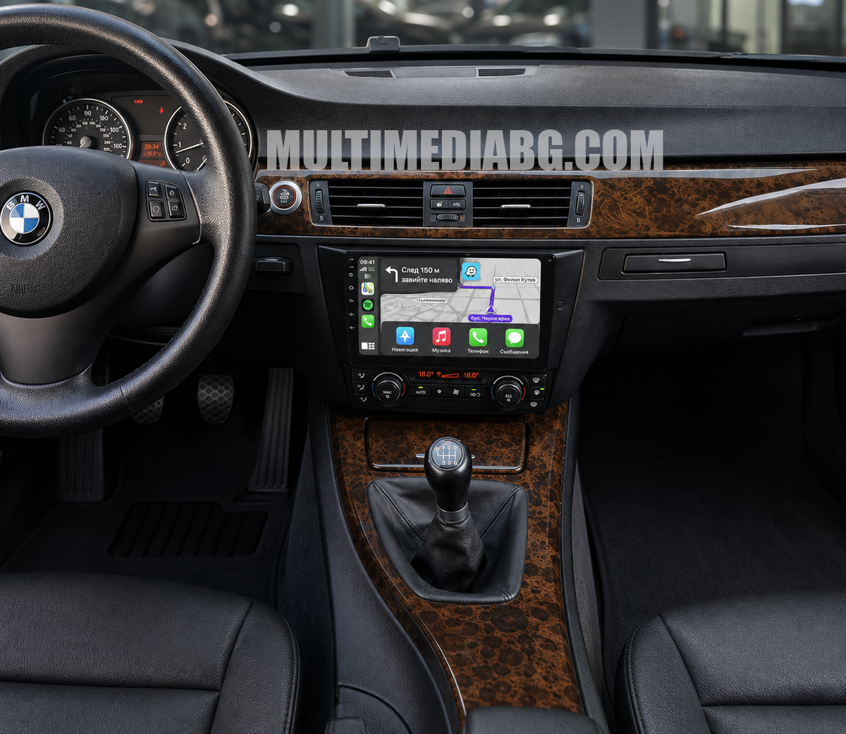 Монтирана Android мултимедия за BMW E90, 91, 92, 93 – реален изглед в автомобила – изглед 2