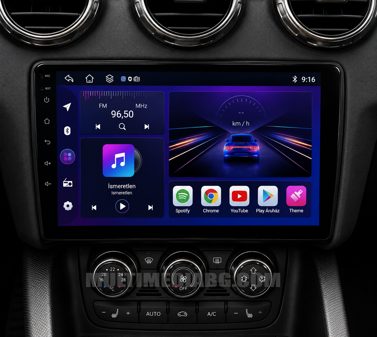 Монтирана Android мултимедия за Audi TT MK2 – реален изглед в автомобила – изглед 2