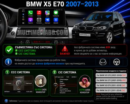 BMW X5 E70 2007-2013 10.25"