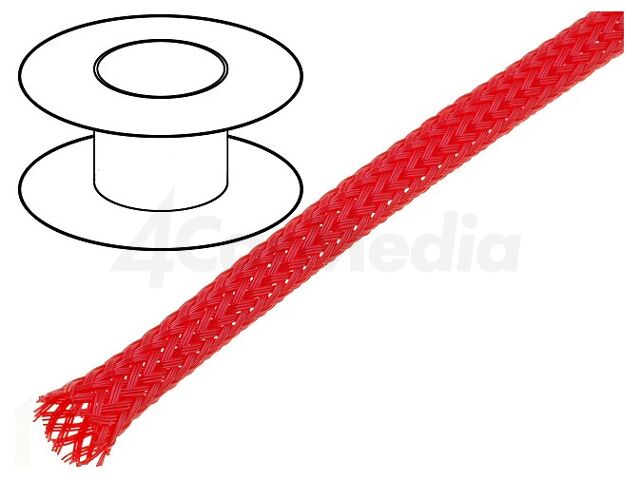 Защитна кабелна оплетка за 1 м – 4CARMEDIA OPL.04-RD