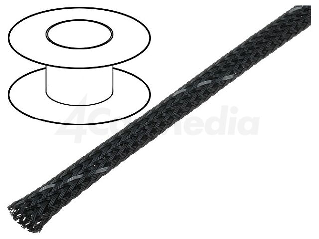 Защитна кабелна оплетка за 1 м – 4CARMEDIA OPL.05-BK/GY