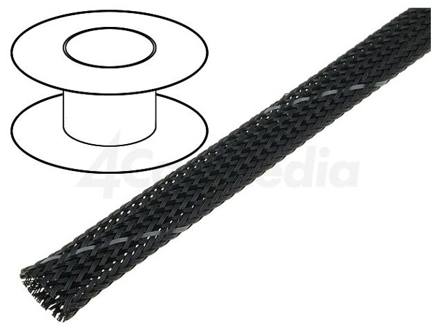 Защитна кабелна оплетка за 1 м – 4CARMEDIA OPL.08-BK/GY