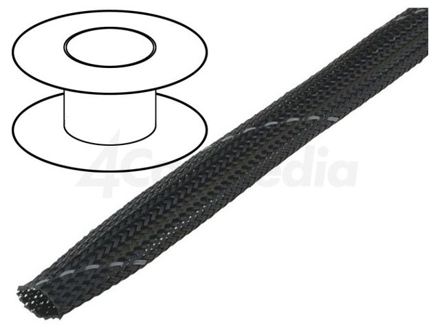 Защитна кабелна оплетка за 1 м – 4CARMEDIA OPL.12-BK/GY