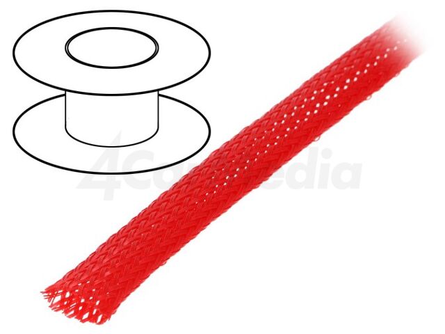 Защитна кабелна оплетка за 1 м – 4CARMEDIA OPL.08-RD
