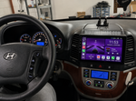 Монтирана Android мултимедия за Hyundai Santa Fe 2 – реален изглед в автомобила – изглед 3
