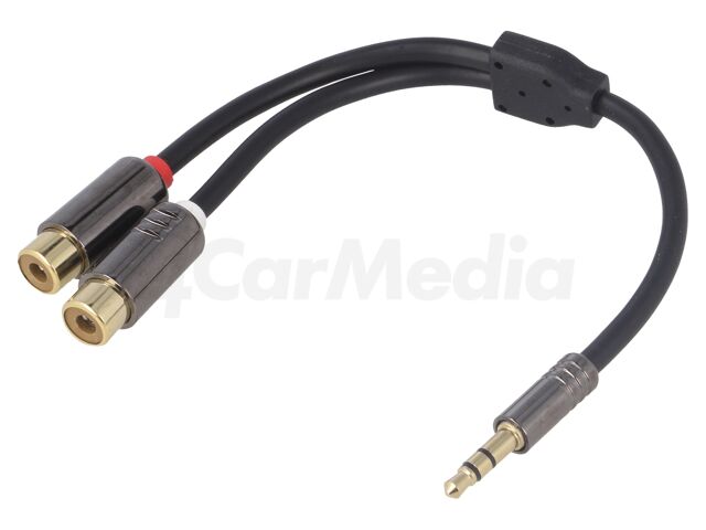 Аудио кабел Jack – RCA 0.2 м – 4CARMEDIA HQ-2/1-0.20