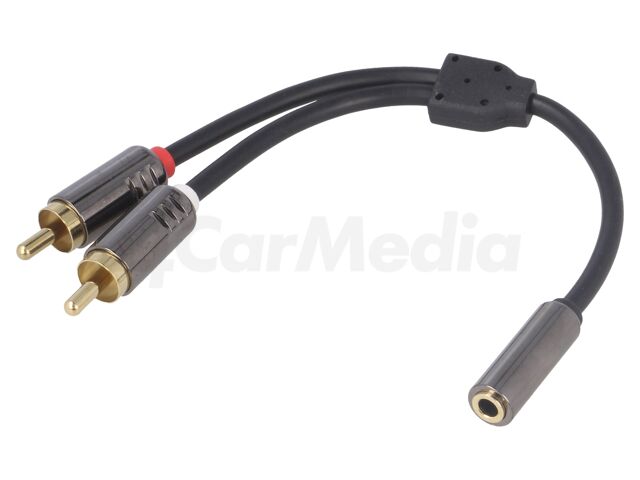 Аудио кабел Jack – RCA 0.2 м – 4CARMEDIA HQ-1/2-0.20