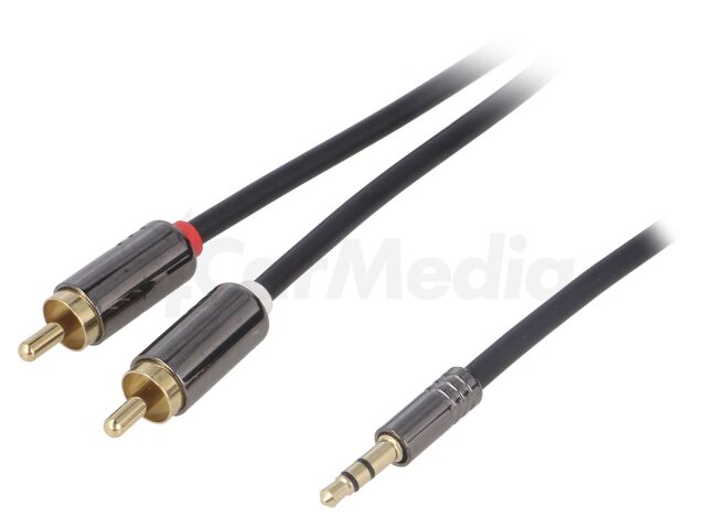 Аудио кабел Jack – RCA 1.5 м – 4CARMEDIA HQ-1/2-1.5