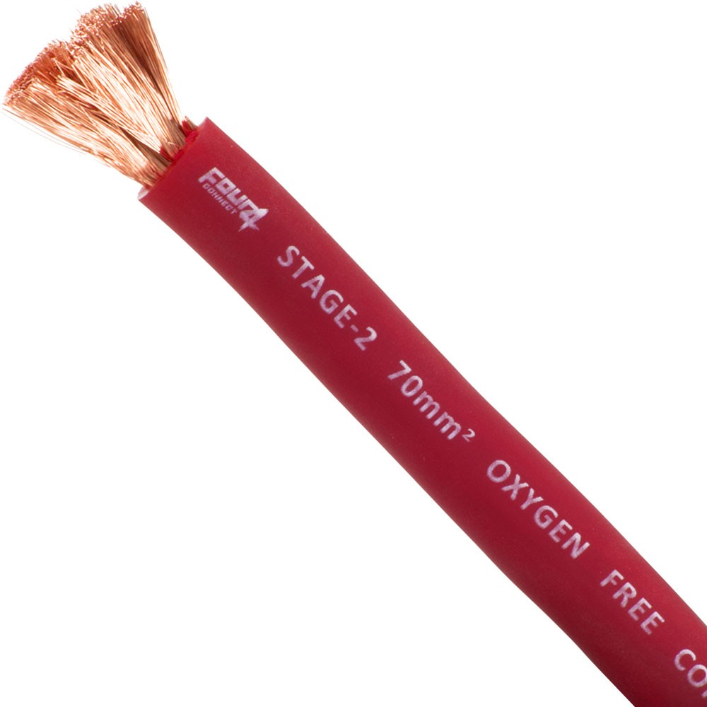 Захранващ кабел 70мм2 червен OFC 4Connect PC70GR