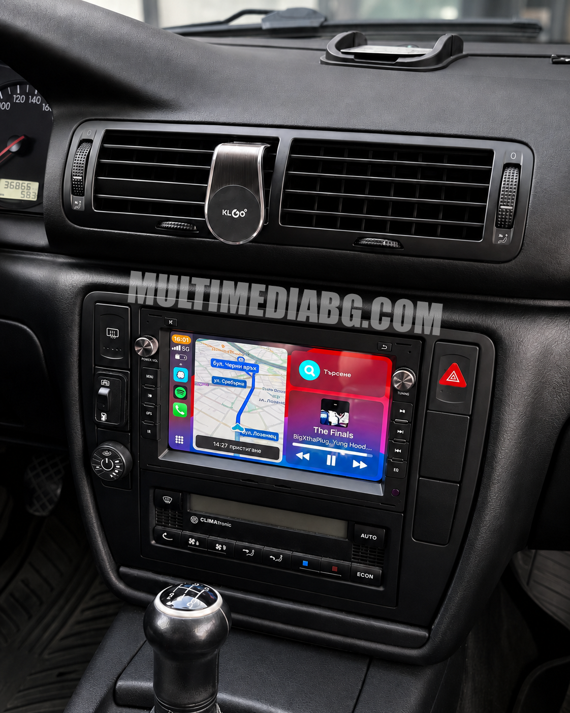 Монтирана Android мултимедия за Volkswagen Passat B5 – реален изглед в автомобила