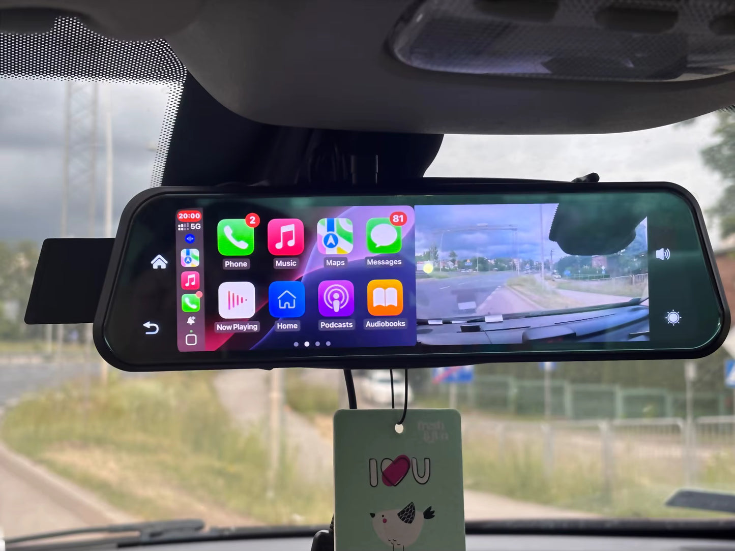 10" 4K Смарт Огледало с DVR, CarPlay, Android Auto, GPS и 5G Wi-Fi