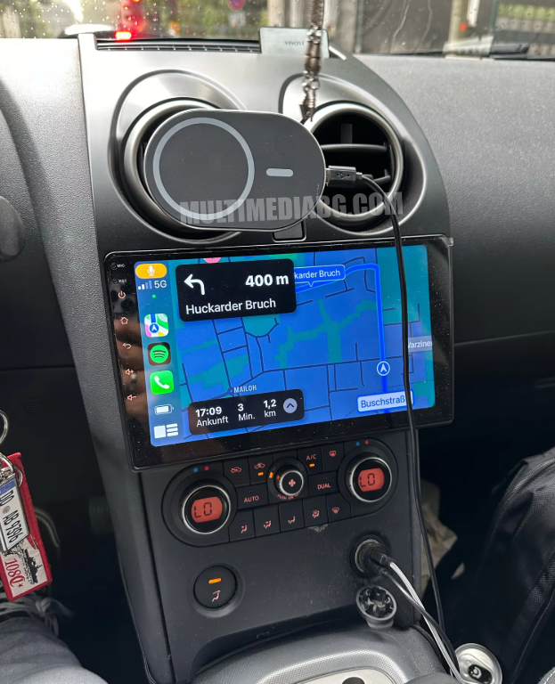 Монтирана Android мултимедия за Nissan Qashqai J10 – реален изглед в автомобила – изглед 1