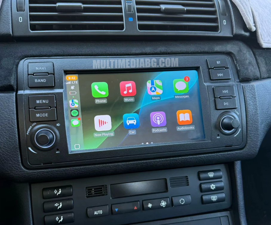 Монтирана Android мултимедия за BMW E46 – реален изглед в автомобила – изглед 1