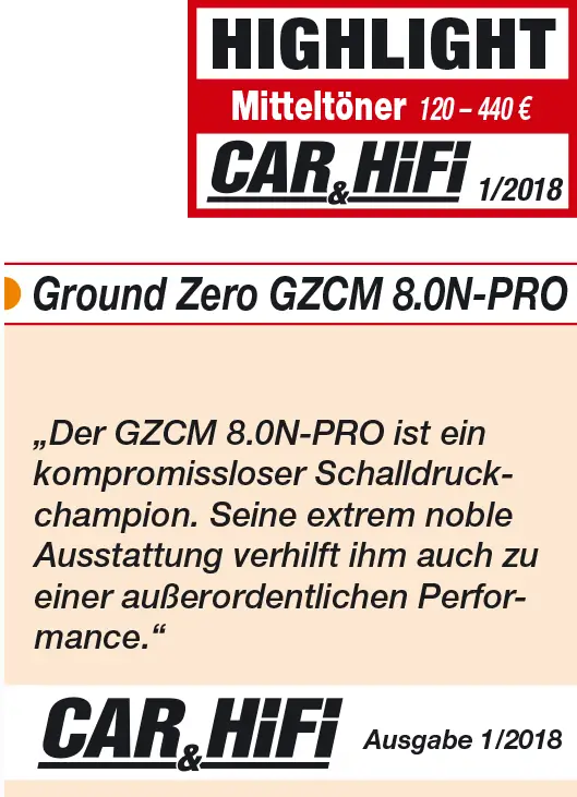 Ground Zero GZCM 8.0N-PRO