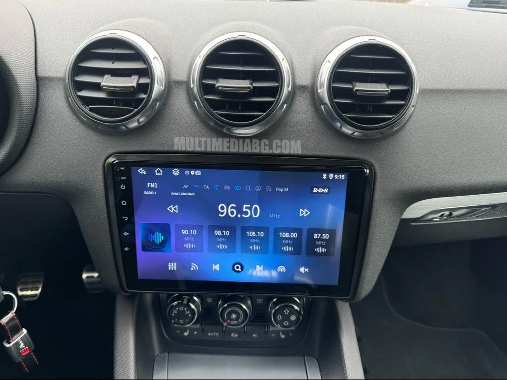 Монтирана Android мултимедия за Audi TT MK2 – реален изглед в автомобила – изглед 1