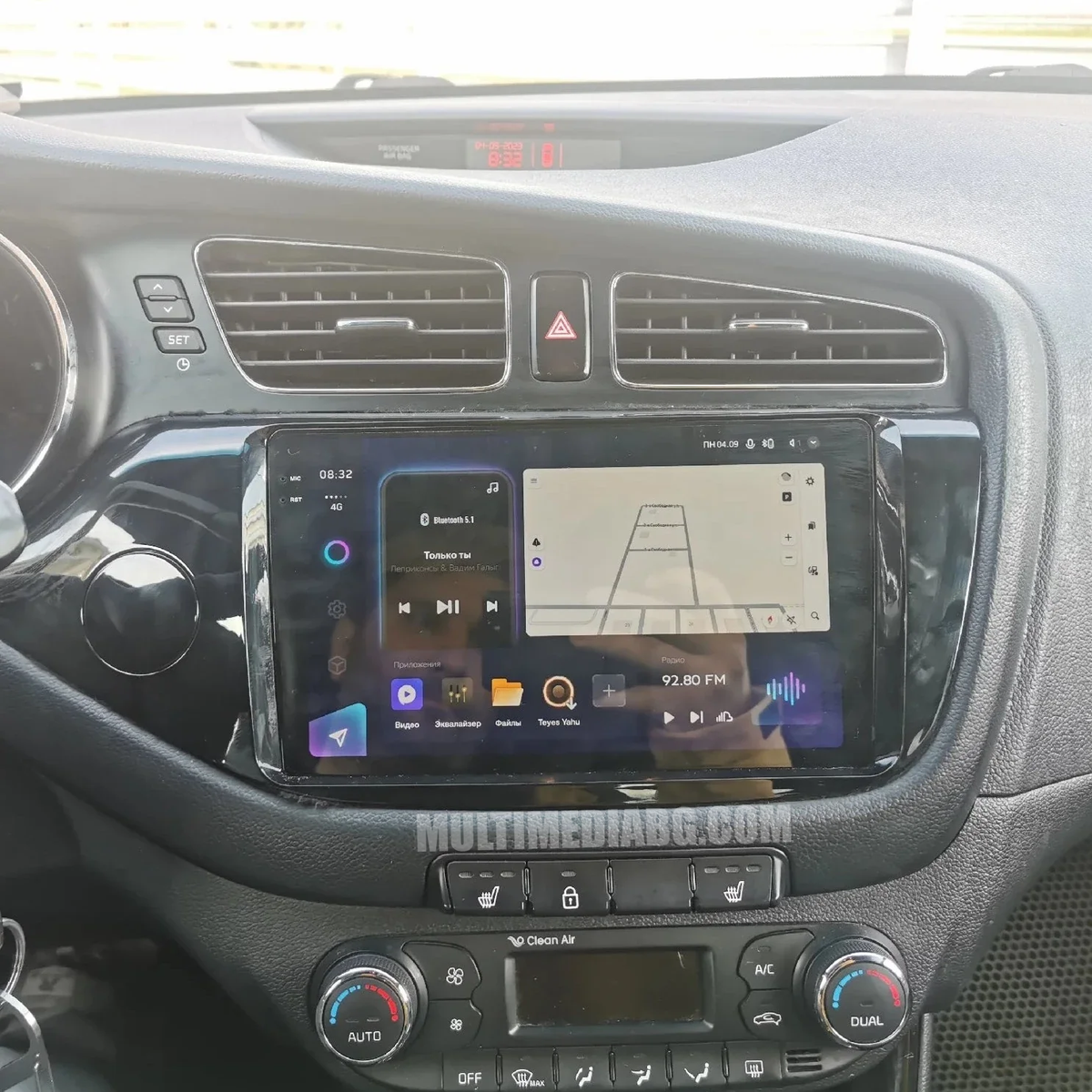Монтирана Android мултимедия за KIA CEED – реален изглед в автомобила – изглед 3