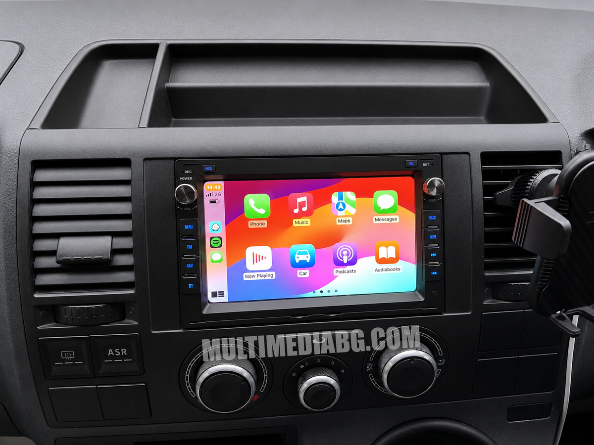 Монтирана Android мултимедия за Volkswagen Transporter T4/5 – реален изглед в автомобила