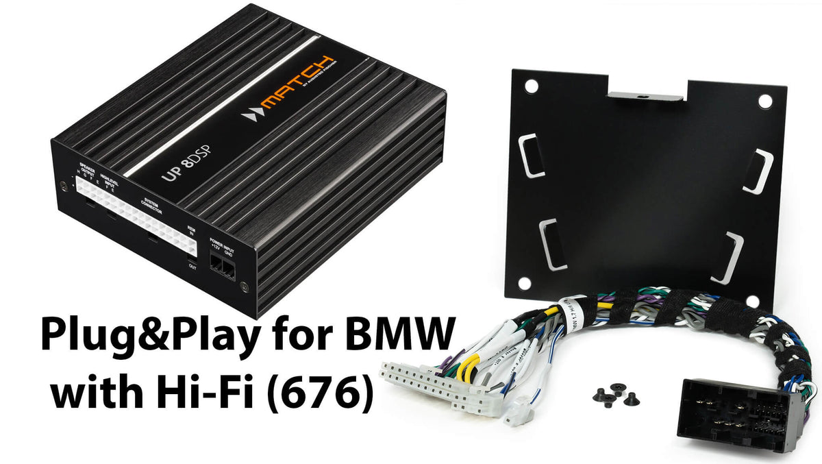 Match UP 8DSP, 8 канала, вграден DSP, Plug&Play за BMW с аудиосистема Hi-Fi
