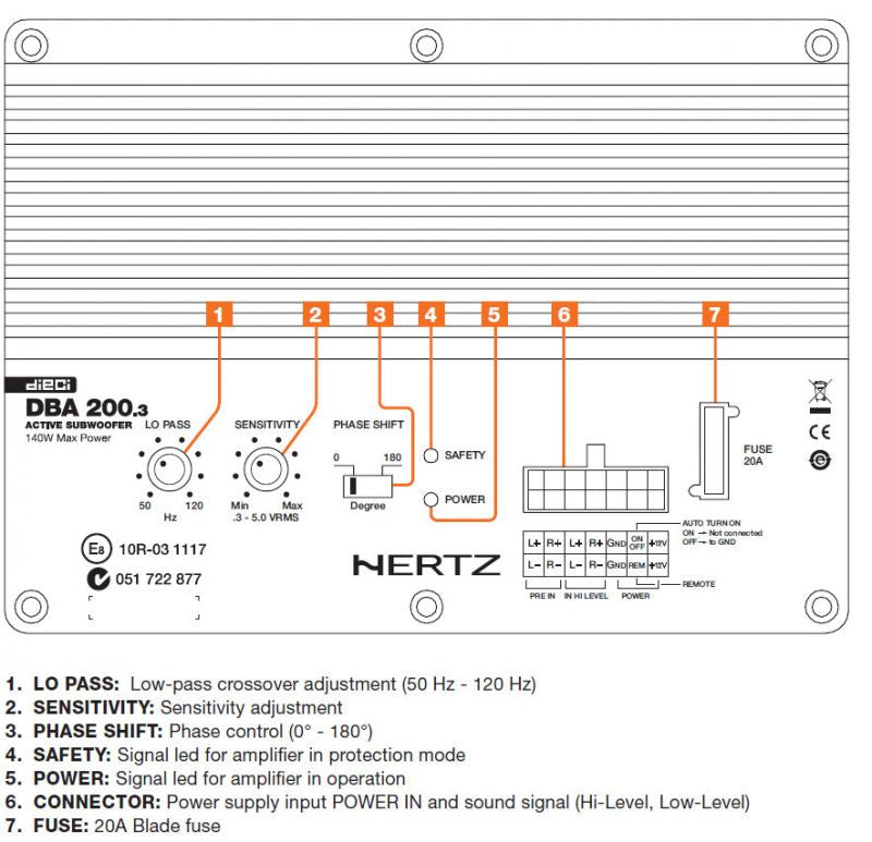 Активен субуфер Hertz DBA 200.3