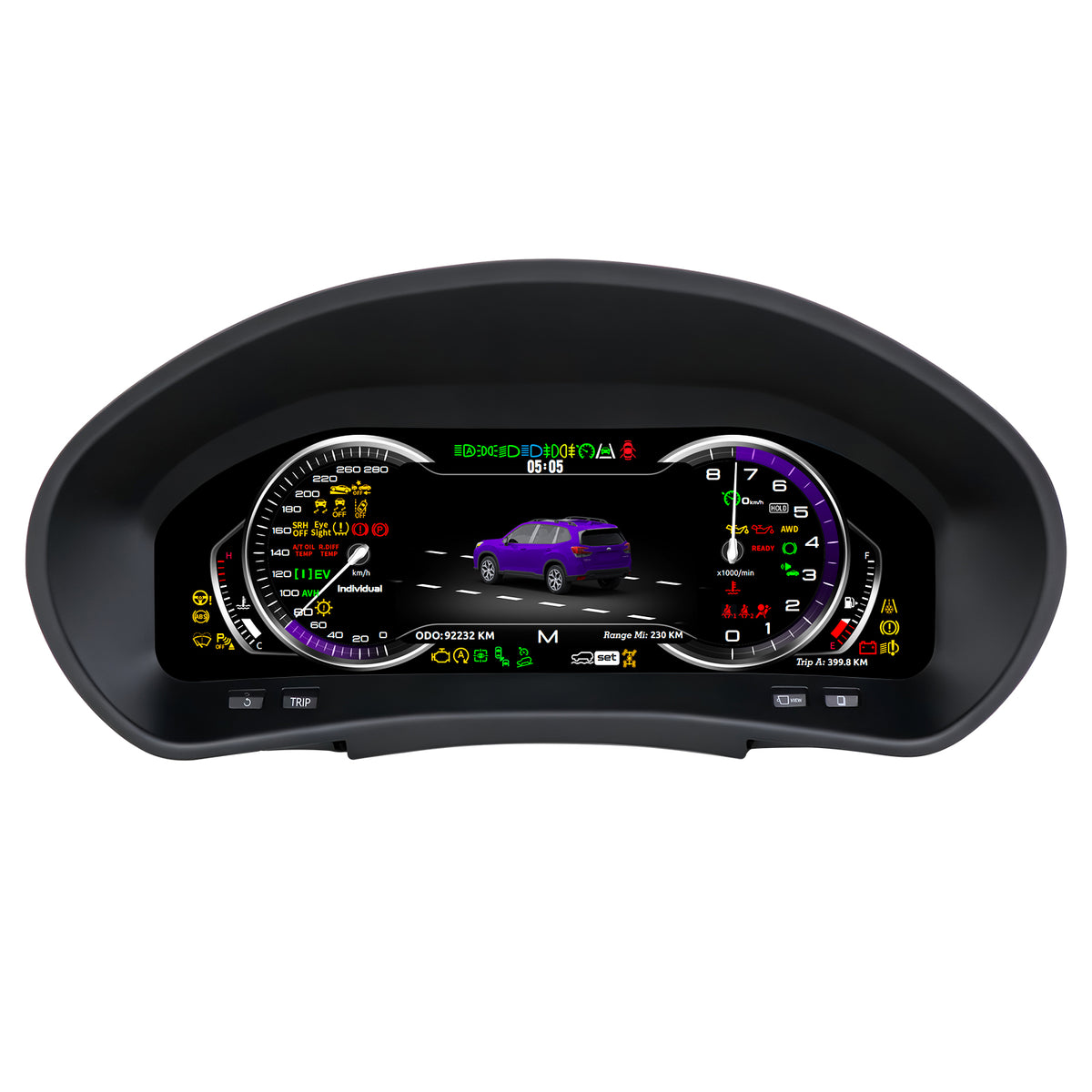 Дигитално табло 12.3″ за Subaru Forester SH 2008–2012 — изглед 3