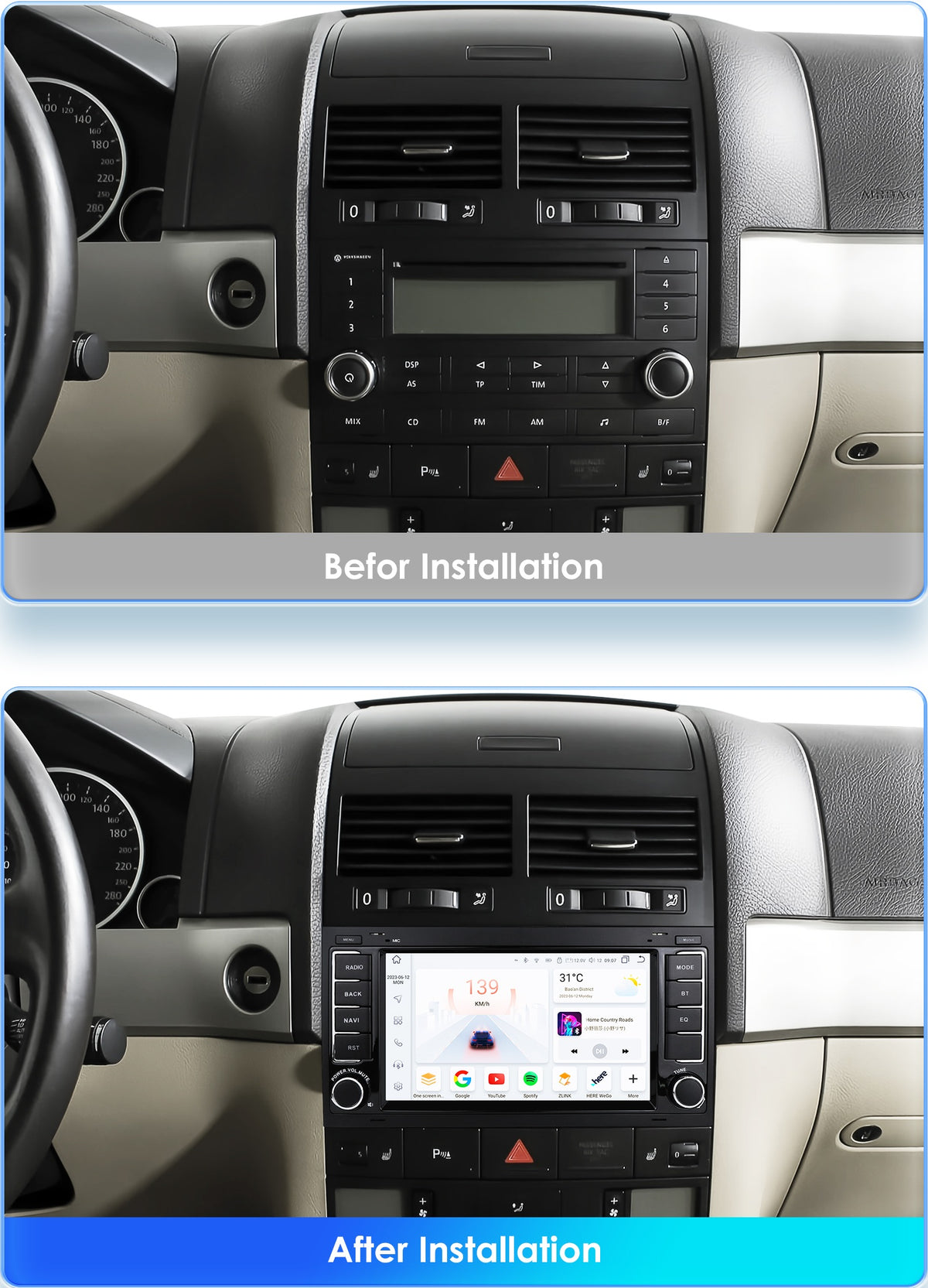 Volkswagen Transporter 2004 - 2009 7"
