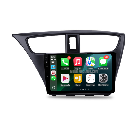 Honda Civic 2012-2017 – Android мултимедия с CarPlay, GPS навигация и Bluetooth – GPS навигация след монтаж