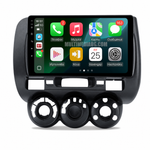 Android мултимедия с рамка за Honda Jazz Fit GD 2002-2007, 9-инчов QLED дисплей, CarPlay и GPS навигация, ръчен климатик