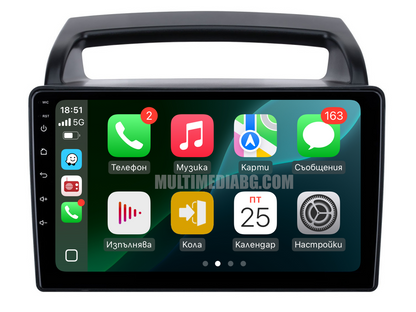 Android мултимедия с CarPlay екран и рамка за Kia Carnival 2006–2014