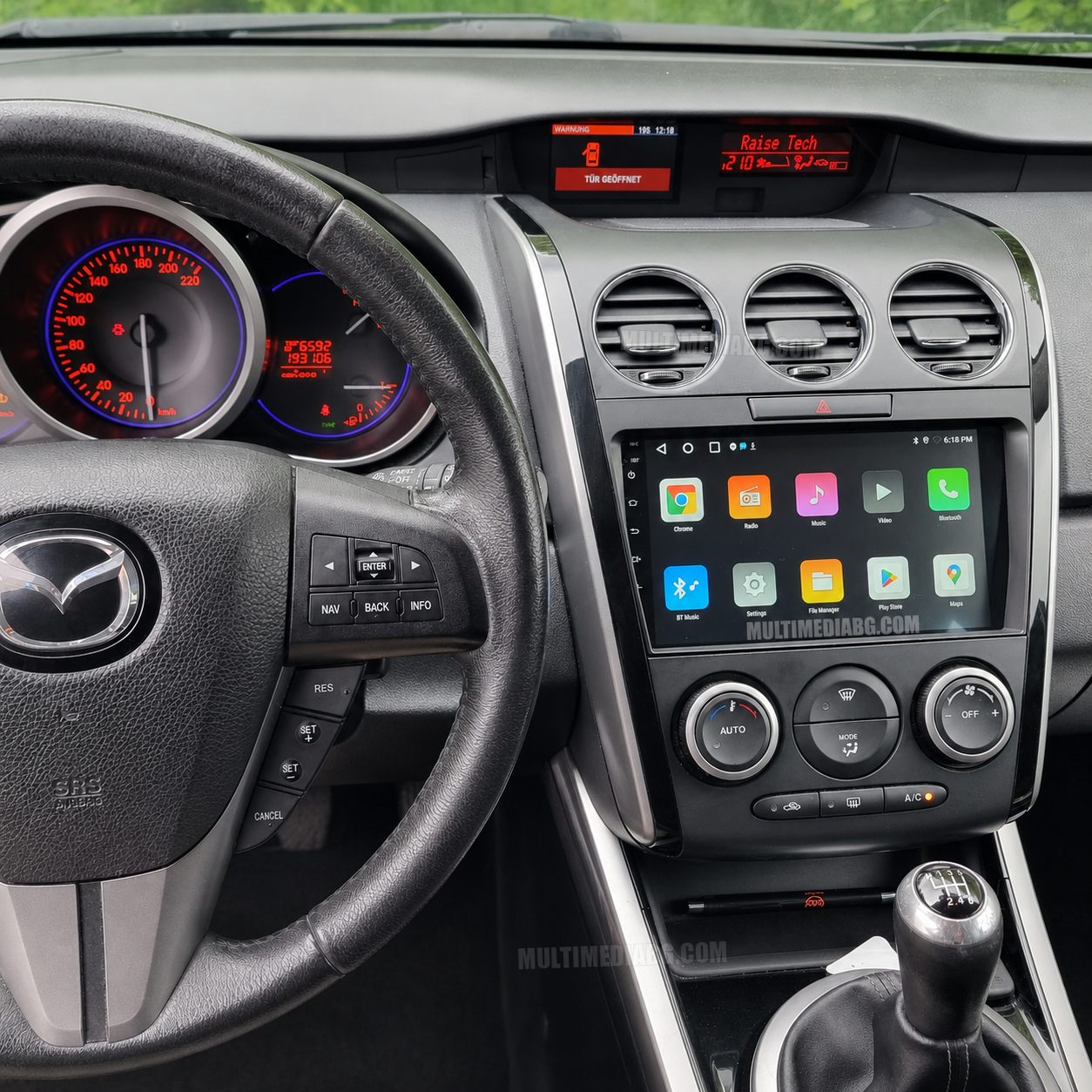 Mazda CX-7 2008-2015 – Android мултимедия с CarPlay, GPS навигация и Bluetooth – Android приложения след монтаж