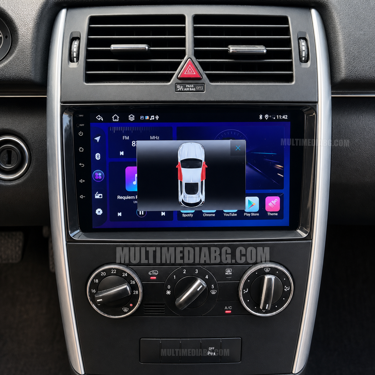Mercedes B Class W245 (2004-2012) – Android мултимедия с CarPlay, GPS навигация и Bluetooth – информация за автомобила на екрана