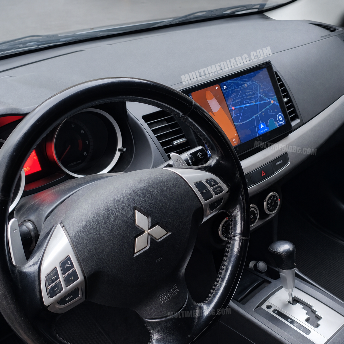 Mitsubishi Lancer 2 (2007-2017) – Android мултимедия с CarPlay, GPS навигация и Bluetooth – GPS навигация след монтаж
