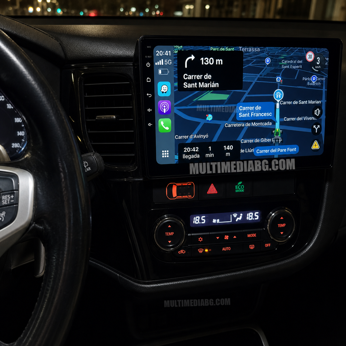 Mitsubishi Outlander 2012-2018 – Android мултимедия с CarPlay, GPS навигация и Bluetooth – GPS навигация след монтаж