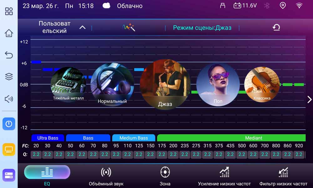 DSP еквалайзер на Android мултимедия NaviPilot Droid 14