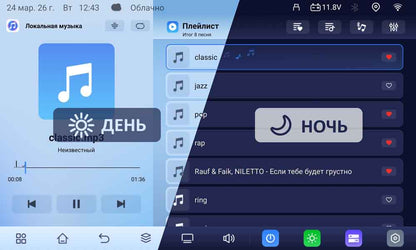 Музикален плейър на Android мултимедия NaviPilot Droid 14