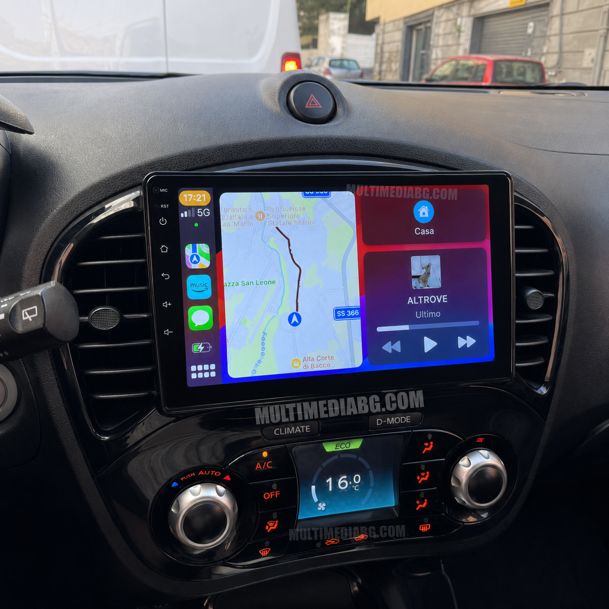 Nissan Juke 2010-2014 – Android мултимедия с CarPlay, GPS навигация и Bluetooth – GPS навигация след монтаж