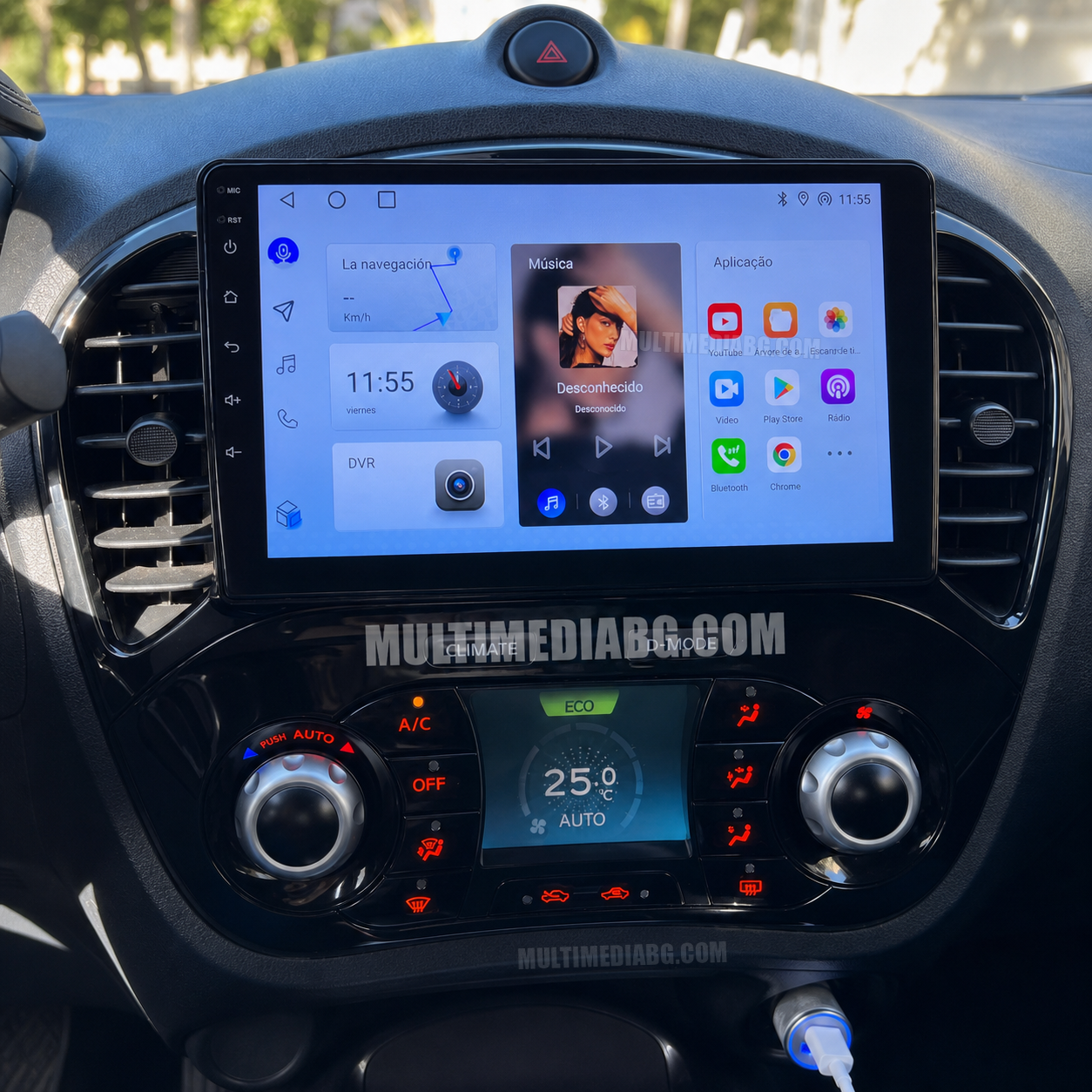 Nissan Juke 2010-2014 – Android мултимедия с CarPlay, GPS навигация и Bluetooth – Android приложения след монтаж