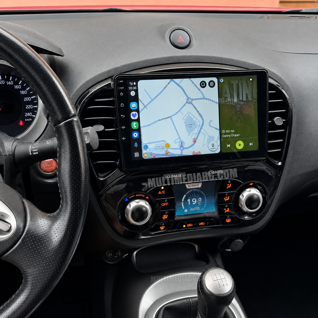 Nissan Juke 2010-2014 – Android мултимедия с CarPlay, GPS навигация и Bluetooth – GPS навигация след монтаж