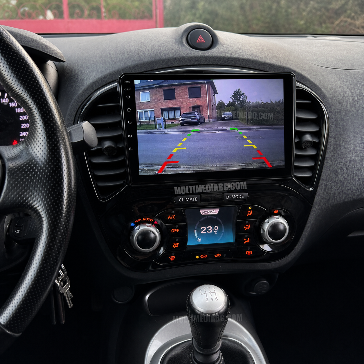 Nissan Juke 2010-2014 – Android мултимедия с CarPlay, GPS навигация и Bluetooth – камера за задно виждане след монтаж