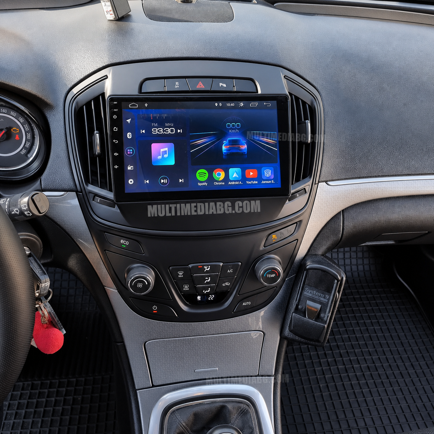 Инсталирана Android мултимедия в Opel Insignia 2013-2018, изглед към таблото и екрана