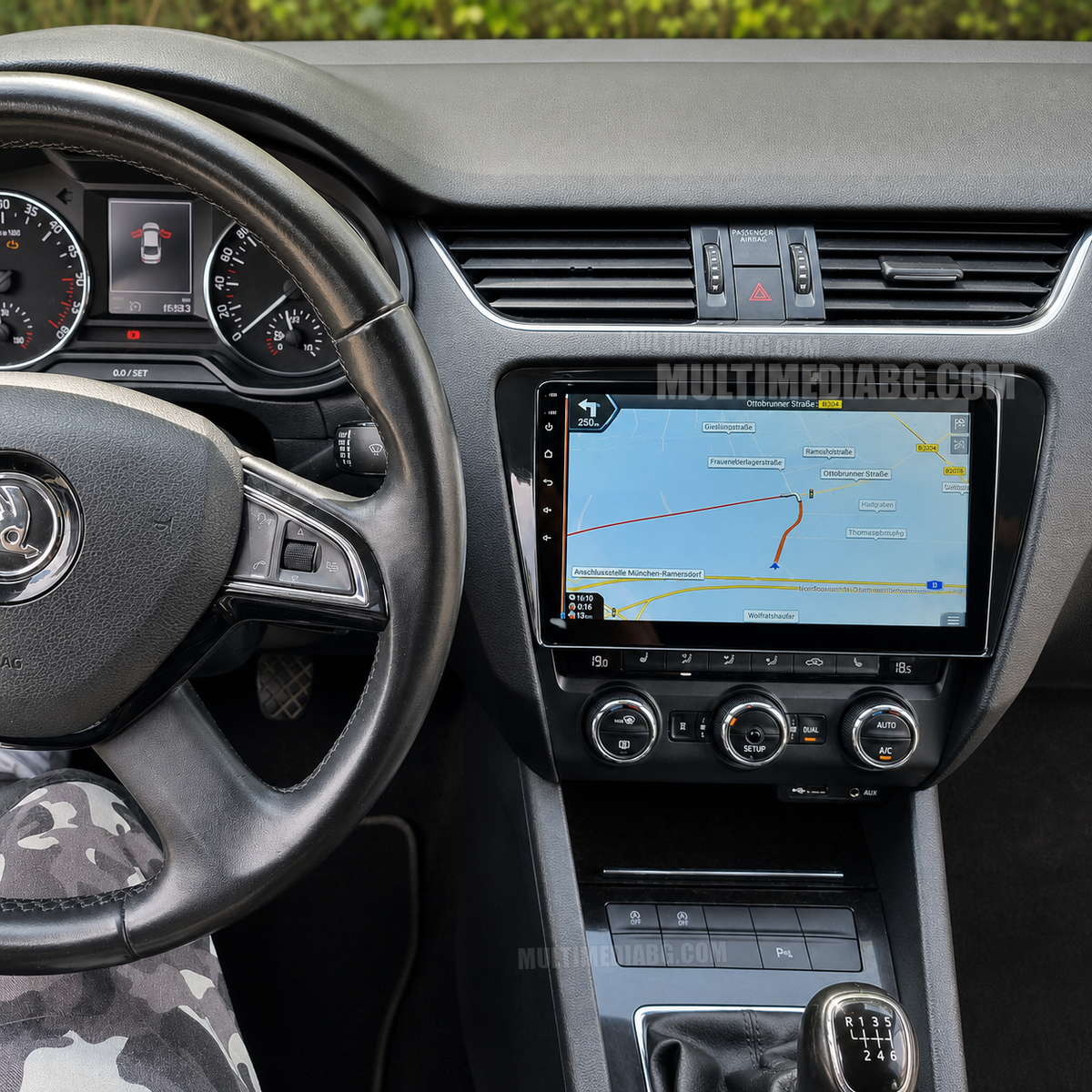 Skoda Octavia 3 2013 - 2018 – Android мултимедия с CarPlay, GPS навигация и Bluetooth – GPS навигация след монтаж