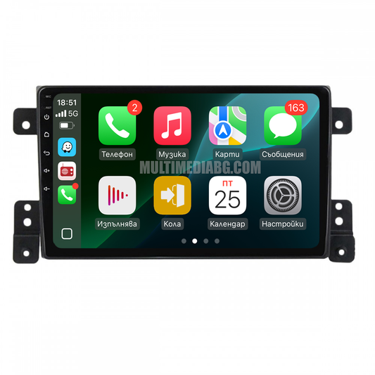Suzuki Grand Vitara 3 2005-2015 – Android мултимедия с CarPlay, GPS навигация и Bluetooth – GPS навигация след монтаж