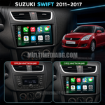 Suzuki Swift 2011-2017 – Android мултимедия с CarPlay, GPS навигация и Bluetooth – преди и след инсталация