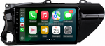 Android мултимедия с рамка за Toyota Hilux AN120 2015-2020, 10-инчов QLED дисплей, CarPlay и GPS навигация
